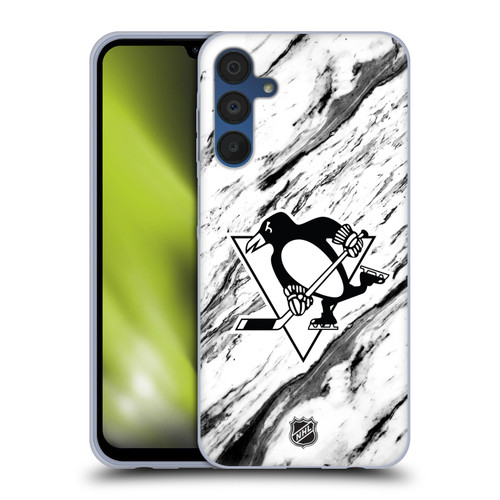 NHL Pittsburgh Penguins Marble Soft Gel Case for Samsung Galaxy A15