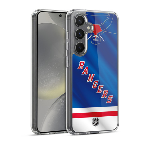 NHL New York Rangers Jersey Soft Gel Case for Samsung Galaxy S24 5G & MagSafe