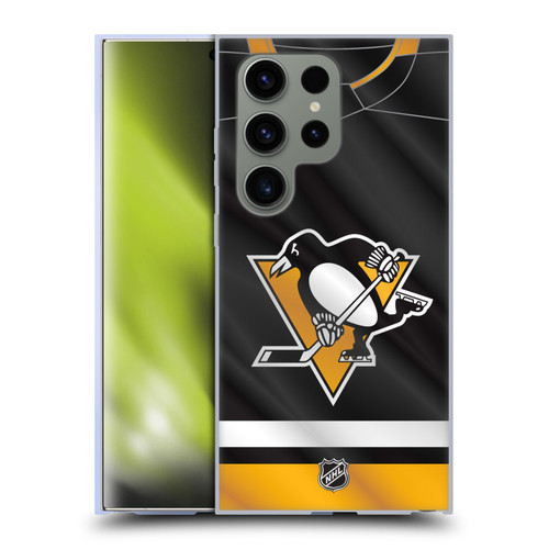 NHL Pittsburgh Penguins Jersey Soft Gel Case for Samsung Galaxy S24 Ultra 5G