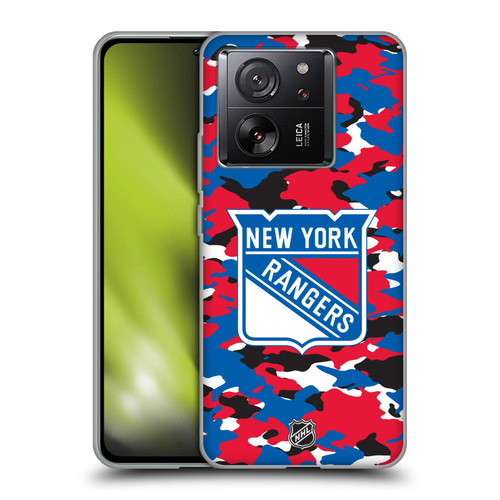 NHL New York Rangers Camouflage Soft Gel Case for Xiaomi 13T 5G / 13T Pro 5G