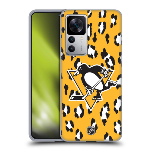 NHL Pittsburgh Penguins Leopard Patten Soft Gel Case for Xiaomi 12T 5G / 12T Pro 5G / Redmi K50 Ultra 5G