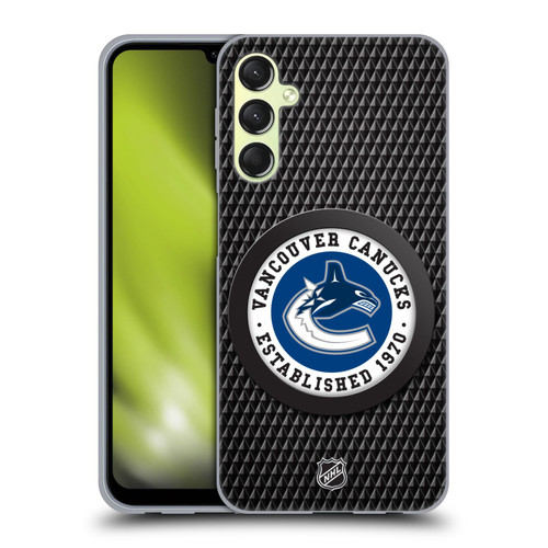 NHL Vancouver Canucks Puck Texture Soft Gel Case for Samsung Galaxy A24 4G / Galaxy M34 5G