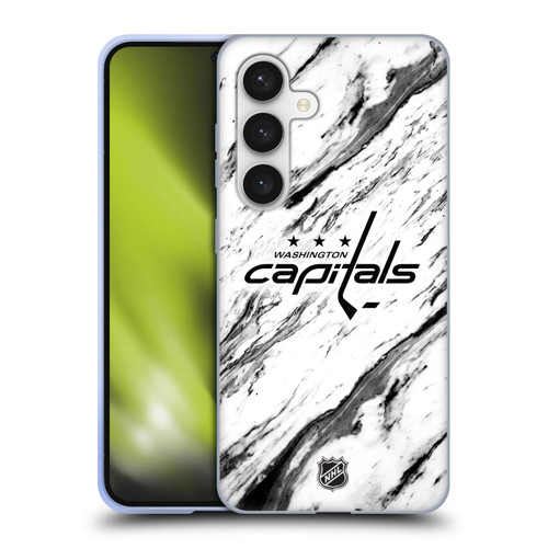 NHL Washington Capitals Marble Soft Gel Case for Samsung Galaxy S24 5G