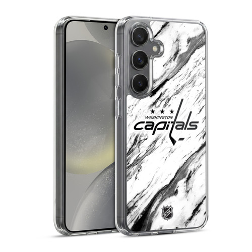 NHL Washington Capitals Marble Soft Gel Case for Samsung Galaxy S24 5G