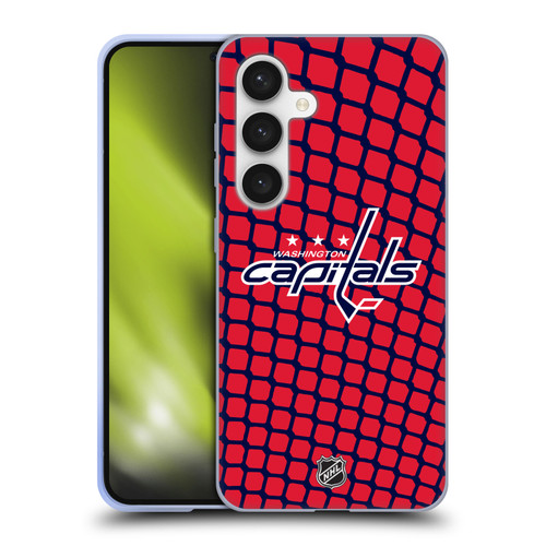 NHL Washington Capitals Net Pattern Soft Gel Case for Samsung Galaxy S24 5G