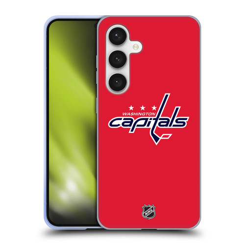 NHL Washington Capitals Plain Soft Gel Case for Samsung Galaxy S24 5G