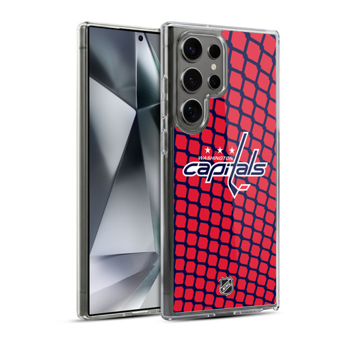 NHL Washington Capitals Net Pattern Soft Gel Case for Samsung Galaxy S24 Ultra 5G