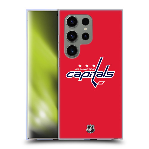 NHL Washington Capitals Plain Soft Gel Case for Samsung Galaxy S24 Ultra 5G