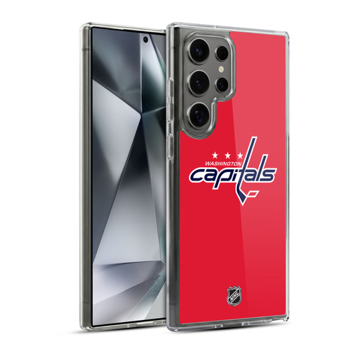 NHL Washington Capitals Plain Soft Gel Case for Samsung Galaxy S24 Ultra 5G