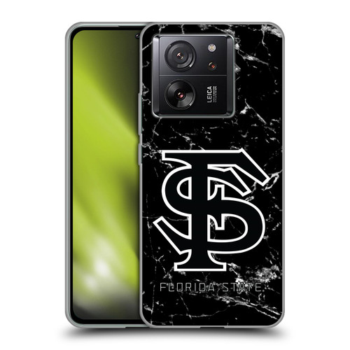 Florida State University FSU Florida State University Black And White Marble Soft Gel Case for Xiaomi 13T 5G / 13T Pro 5G