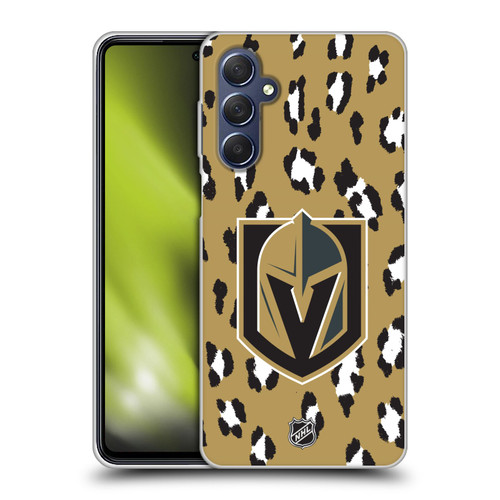 NHL Vegas Golden Knights Leopard Patten Soft Gel Case for Samsung Galaxy M54 5G