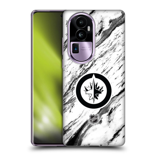 NHL Winnipeg Jets Marble Soft Gel Case for OPPO Reno10 Pro+