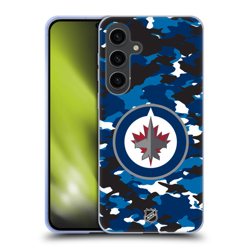 NHL Winnipeg Jets Camouflage Soft Gel Case for Samsung Galaxy S24+ 5G