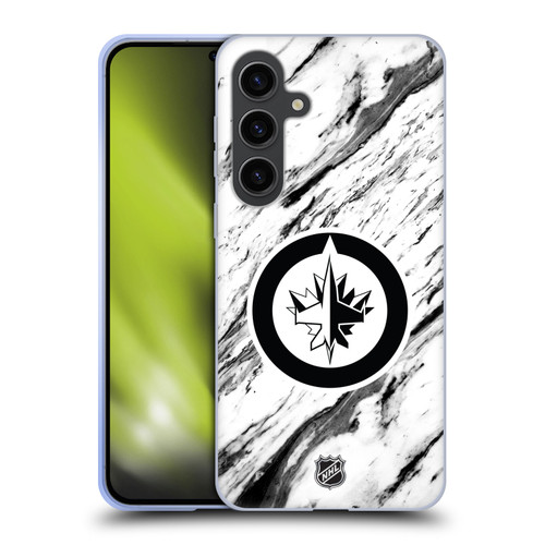 NHL Winnipeg Jets Marble Soft Gel Case for Samsung Galaxy S24+ 5G
