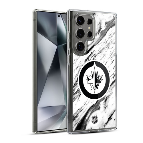 NHL Winnipeg Jets Marble Soft Gel Case for Samsung Galaxy S24 Ultra 5G & MagSafe