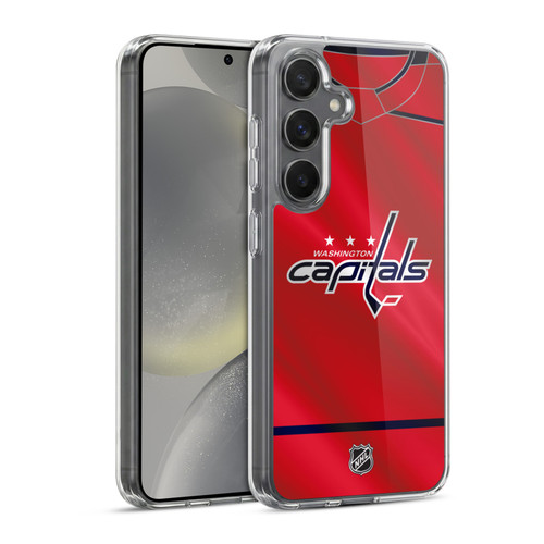 NHL Washington Capitals Jersey Soft Gel Case for Samsung Galaxy S24 5G