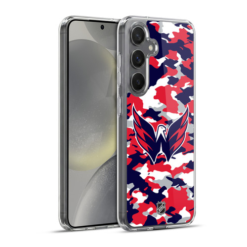 NHL Washington Capitals Camouflage Soft Gel Case for Samsung Galaxy S24+ 5G