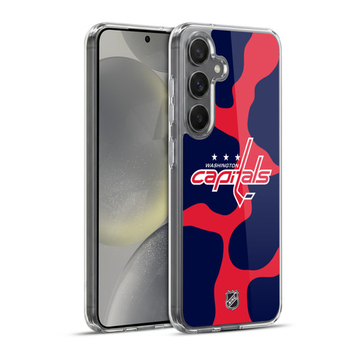 NHL Washington Capitals Cow Pattern Soft Gel Case for Samsung Galaxy S24+ 5G