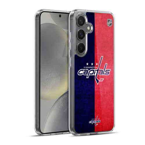 NHL Washington Capitals Half Distressed Soft Gel Case for Samsung Galaxy S24+ 5G