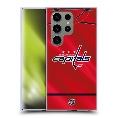 NHL Washington Capitals Jersey Soft Gel Case for Samsung Galaxy S24 Ultra 5G