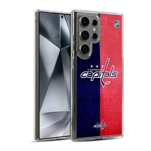 NHL Washington Capitals Half Distressed Soft Gel Case for Samsung Galaxy S24 Ultra 5G