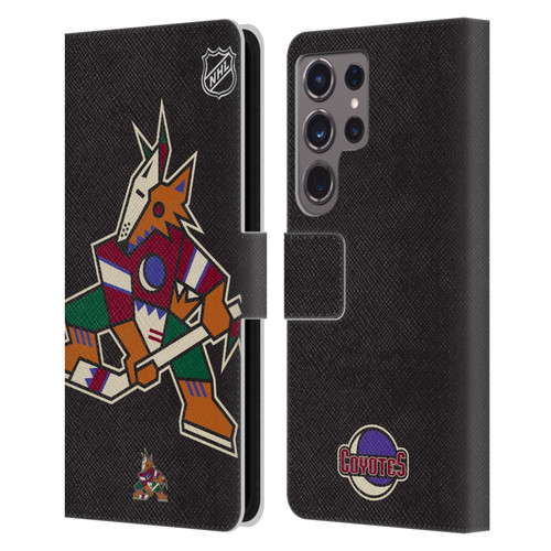 NHL Arizona Coyotes Oversized Leather Book Wallet Case Cover For Samsung Galaxy S24 Ultra 5G