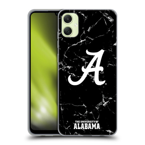 University Of Alabama UA The University Of Alabama Black And White Marble Soft Gel Case for Samsung Galaxy A05