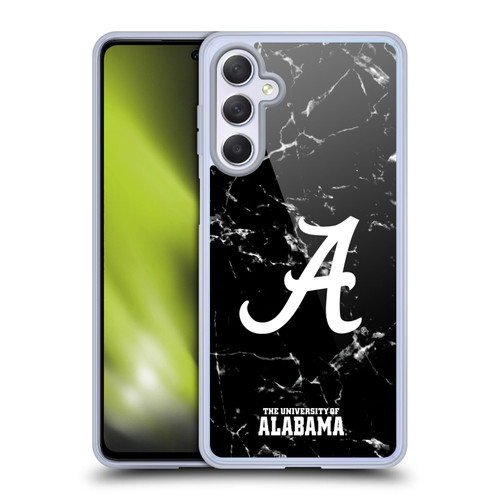 University Of Alabama UA The University Of Alabama Black And White Marble Soft Gel Case for Samsung Galaxy M54 5G