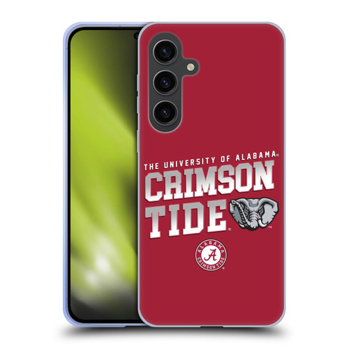 University Of Alabama UA The University Of Alabama Crimson Tide Soft Gel Case for Samsung Galaxy S24+ 5G