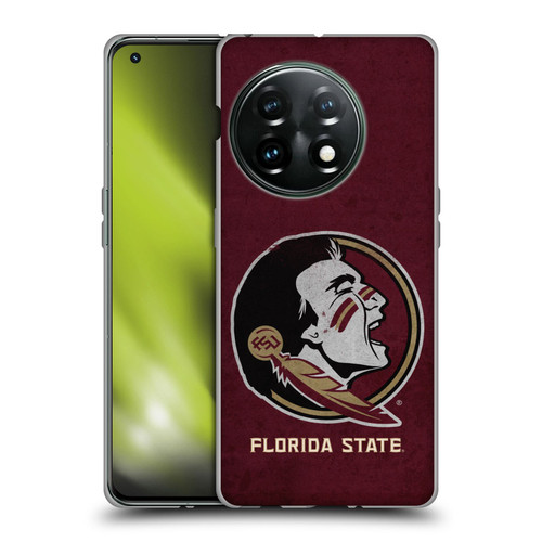 Florida State University FSU Florida State University Distressed Soft Gel Case for OnePlus 11 5G