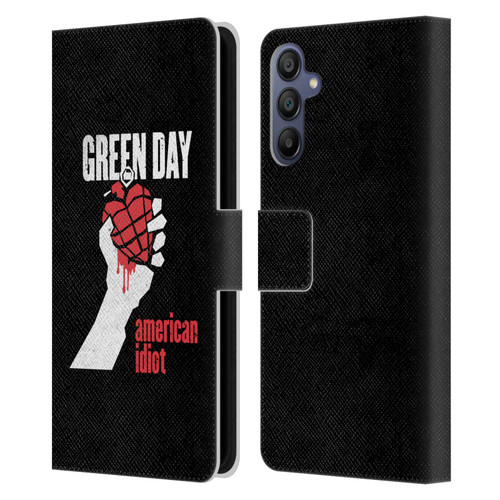 Green Day Graphics American Idiot Leather Book Wallet Case Cover For Samsung Galaxy A15