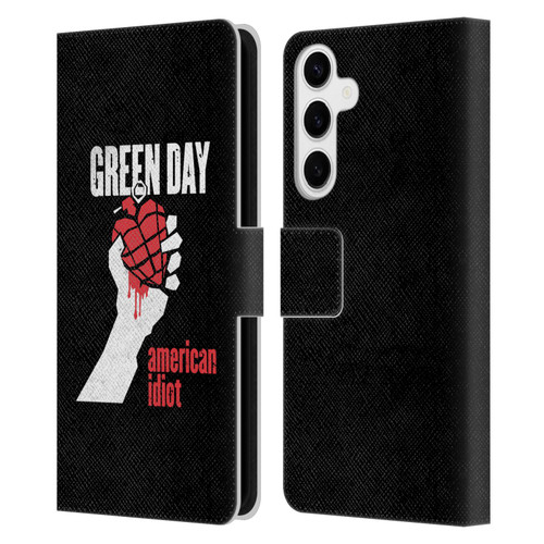 Green Day Graphics American Idiot Leather Book Wallet Case Cover For Samsung Galaxy S24+ 5G