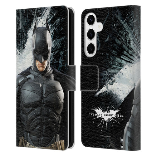 The Dark Knight Rises Character Art Batman Leather Book Wallet Case Cover For Samsung Galaxy S24+ 5G