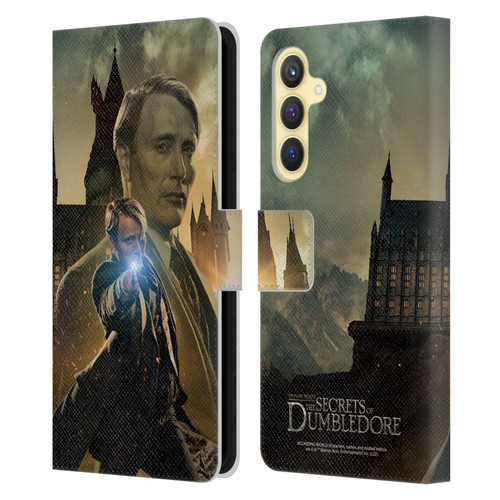 Fantastic Beasts: Secrets of Dumbledore Character Art Gellert Grindelwald Leather Book Wallet Case Cover For Samsung Galaxy S23 FE 5G