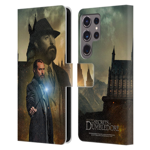 Fantastic Beasts: Secrets of Dumbledore Character Art Albus Dumbledore Leather Book Wallet Case Cover For Samsung Galaxy S24 Ultra 5G