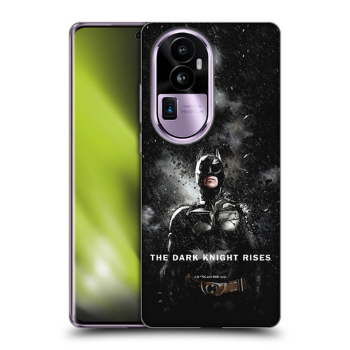 The Dark Knight Rises Key Art Batman Rain Poster Soft Gel Case for OPPO Reno10 Pro+