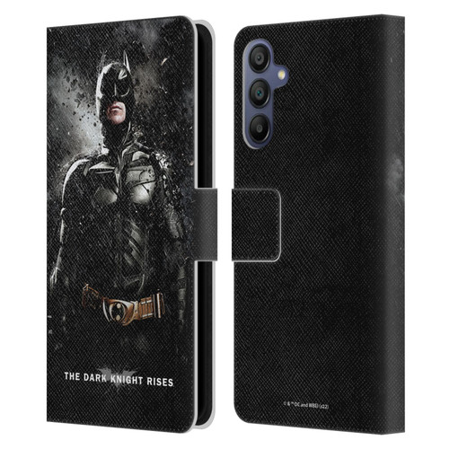 The Dark Knight Rises Key Art Batman Rain Poster Leather Book Wallet Case Cover For Samsung Galaxy A15