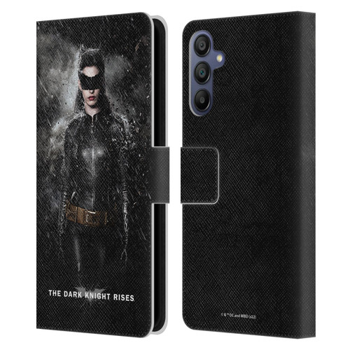 The Dark Knight Rises Key Art Catwoman Rain Poster Leather Book Wallet Case Cover For Samsung Galaxy A15