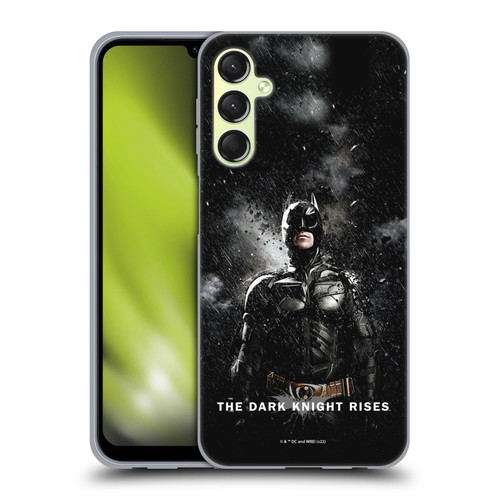 The Dark Knight Rises Key Art Batman Rain Poster Soft Gel Case for Samsung Galaxy A24 4G / M34 5G