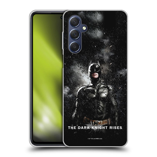 The Dark Knight Rises Key Art Batman Rain Poster Soft Gel Case for Samsung Galaxy M54 5G