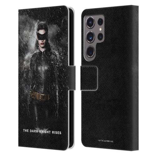 The Dark Knight Rises Key Art Catwoman Rain Poster Leather Book Wallet Case Cover For Samsung Galaxy S24 Ultra 5G