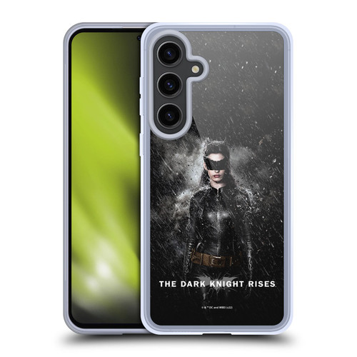 The Dark Knight Rises Key Art Catwoman Rain Poster Soft Gel Case for Samsung Galaxy S24+ 5G