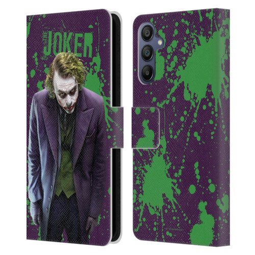 The Dark Knight Graphics Character Art Leather Book Wallet Case Cover For Samsung Galaxy A15