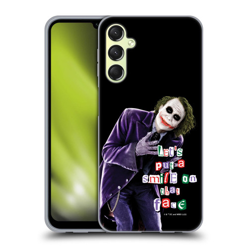 The Dark Knight Graphics Joker Put A Smile Soft Gel Case for Samsung Galaxy A24 4G / M34 5G