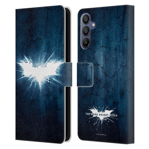 The Dark Knight Rises Logo Grunge Leather Book Wallet Case Cover For Samsung Galaxy A15
