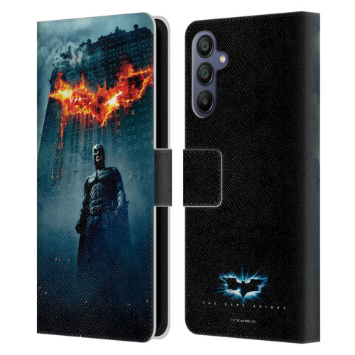 The Dark Knight Key Art Batman Poster Leather Book Wallet Case Cover For Samsung Galaxy A15