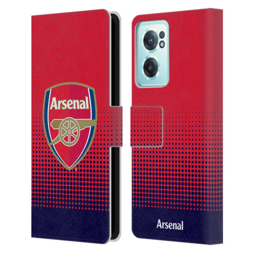 Arsenal FC Crest 2 Fade Leather Book Wallet Case Cover For OnePlus Nord CE 2 5G