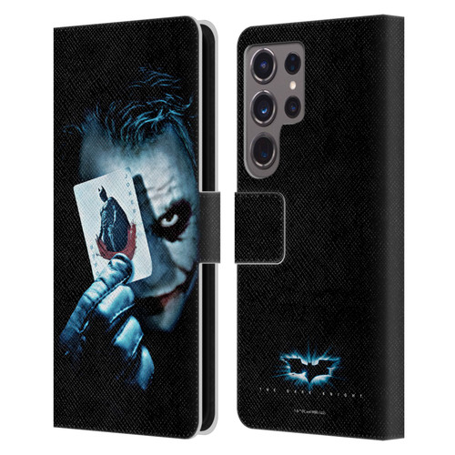 The Dark Knight Key Art Joker Card Leather Book Wallet Case Cover For Samsung Galaxy S24 Ultra 5G