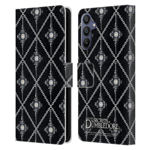 Fantastic Beasts: Secrets of Dumbledore Graphics Blood Troth Pattern Leather Book Wallet Case Cover For Samsung Galaxy A15