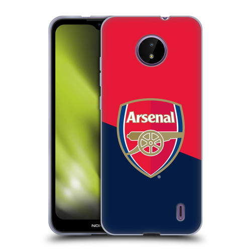 Arsenal FC Crest 2 Red & Blue Logo Soft Gel Case for Nokia C10 / C20